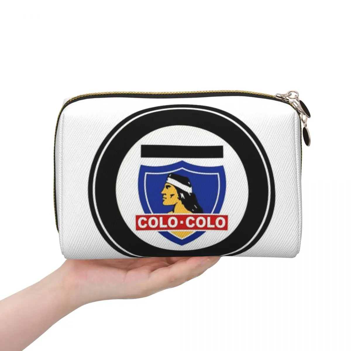 

Social Y Deportivo Colo-Colo Women Cosmetic Bag Travel Makeup Organizer Pouch Toiletry Storage Dopp Kit Box