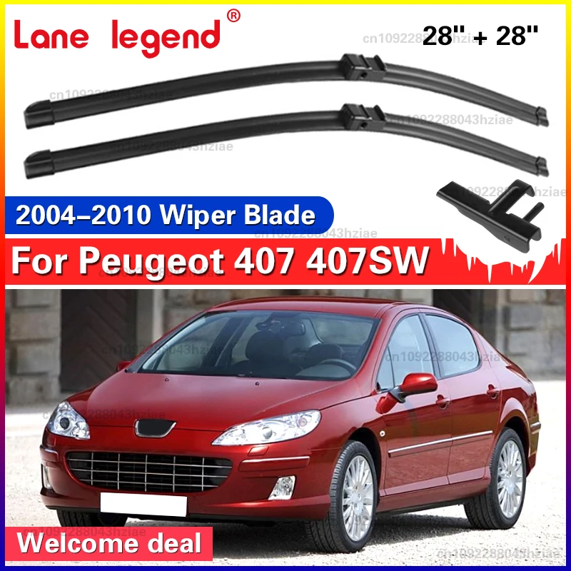 ممسحة LHD شفرات الممسحة الأمامية لبيجو 407 407 SW 2004 - 2010 الزجاج الأمامي نافذة السيارة المطر فرش 28 "+ 28"