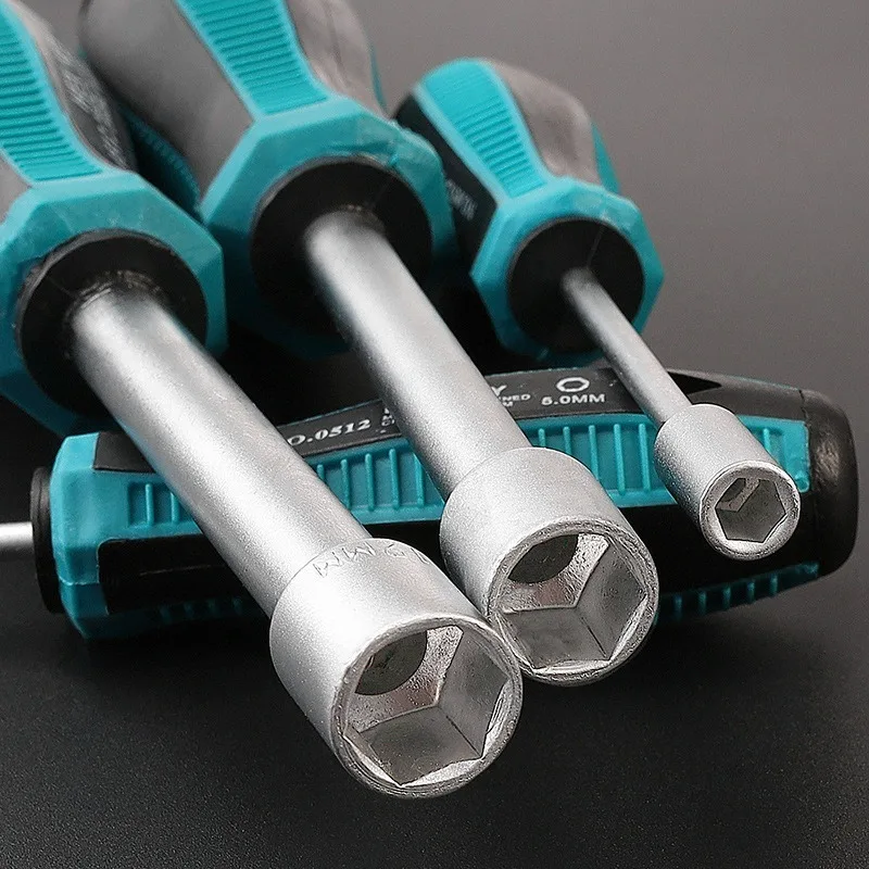 1pcs Metal Socket Driver Wrench Screwdriver Hex Nut Key Nutdriver Hand Tool 3mm/3.5mm/4.5/5mm/5.5mm/6mm