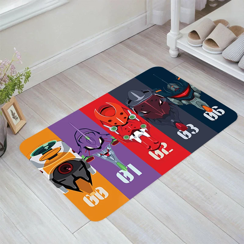 

N-NEON G-GENESIS E-EVANGELION Anime Floor Mat Carpet Entrance of House Balcony Home Kitchen Rug Room Mats Carpets Rugs Foot Door