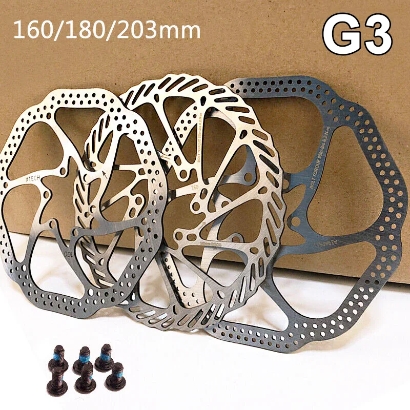 Tarcza hamulcowa hydrauliczna G3 do roweru, rotor MTB 160mm 180mm 203mm, tarcza rowerowa, hamulec hydrauliczny do roweru górskiego, część hamulcowa.