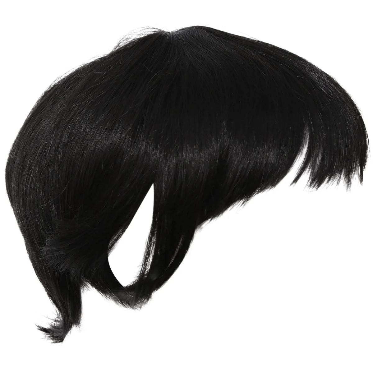 Mens short straight Black full wig