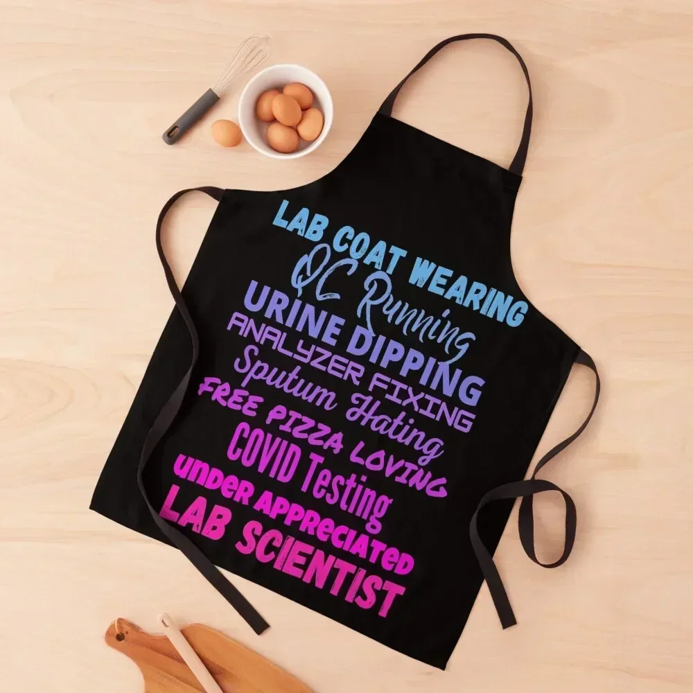 

FUNNY LAB SCIENTIST LAB COAT WEARING MEDICAL LABORATORY SCIENTIST Apron professional hairdresser Utensils For Kitchen Apron