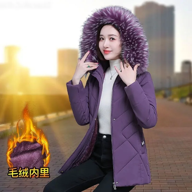 

Down Coat Women Parkas2024Winter New High-Quality Warm Cotton Padded Jacket Fashion Thick Ladies Overcoat Western-Style Long Top