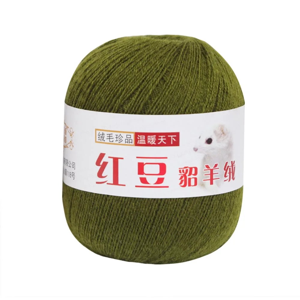 50g/roll Cashmere Cashmere Mink Wool DIY Hand Knitted Alpaca Crochet Yarn Ball Scarf Knitting Baby Knit Sweat Soft Warm
