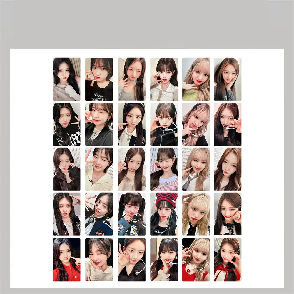 6Pcs/Set KPOP Wonyoung Liz Yujin Album Japan Fanmeeting Photocards List Rei Gaeul Cute Selfie Lomo Cards Postcards Fans Gift