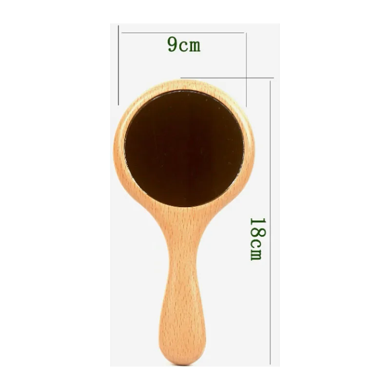 Beech Wood Handle Mirror, Ancient Beauty Picture Mirror, Portable Makeup Remover, Beauty and Makeup Mirror