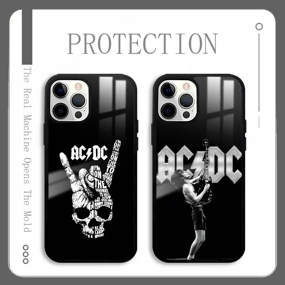 

Rock Band A-AC DC Phone Case For IPhone 16 15 14 13 12 11 Pro Max Plus Mini Magnetic Magsafe Wireless Charging Cover
