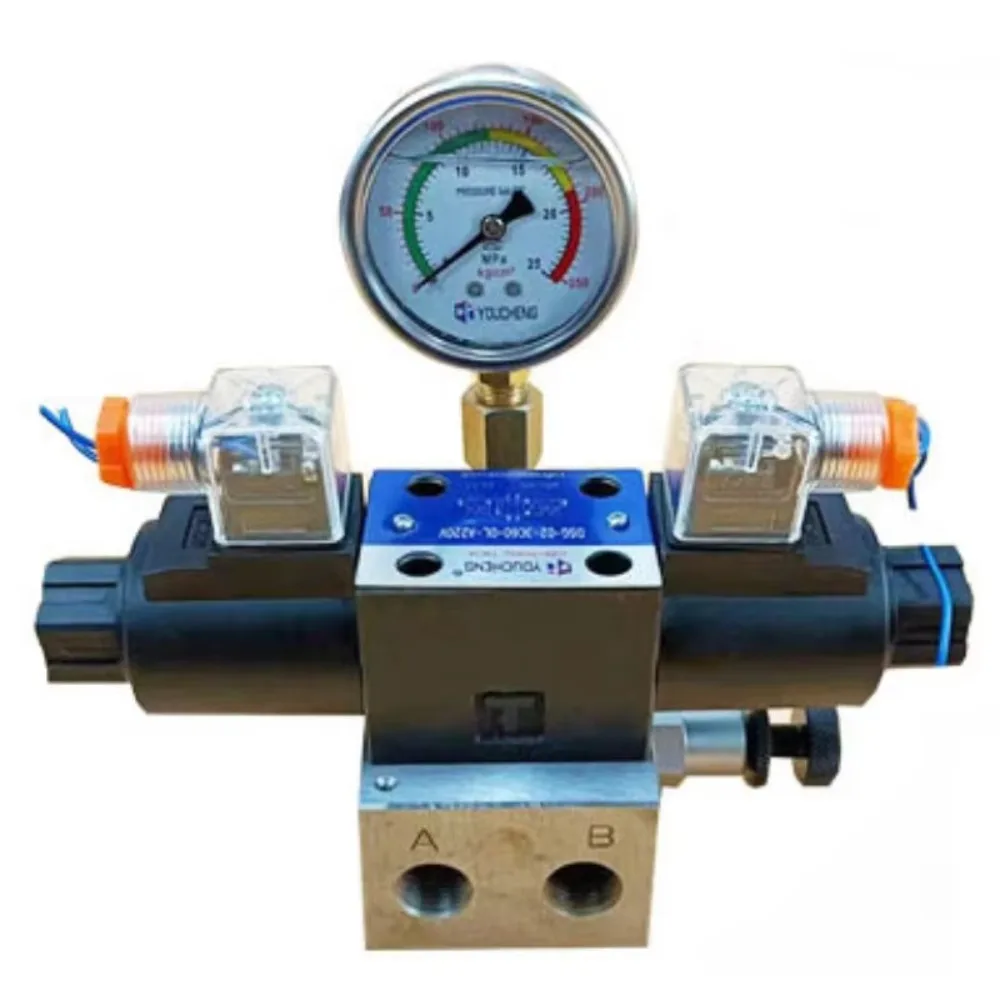 Electromagnetic hydraulic cylinder bidirectional control electronic reversing valve