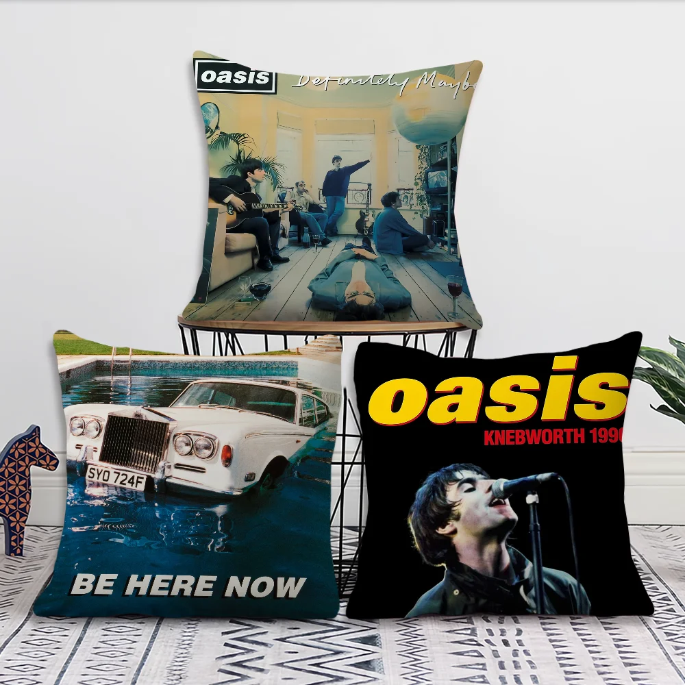 Band O-Oasis Definitely Maybe Decoration Room Home Sofa living Office Car Nordic Simplicity Pillow Cover