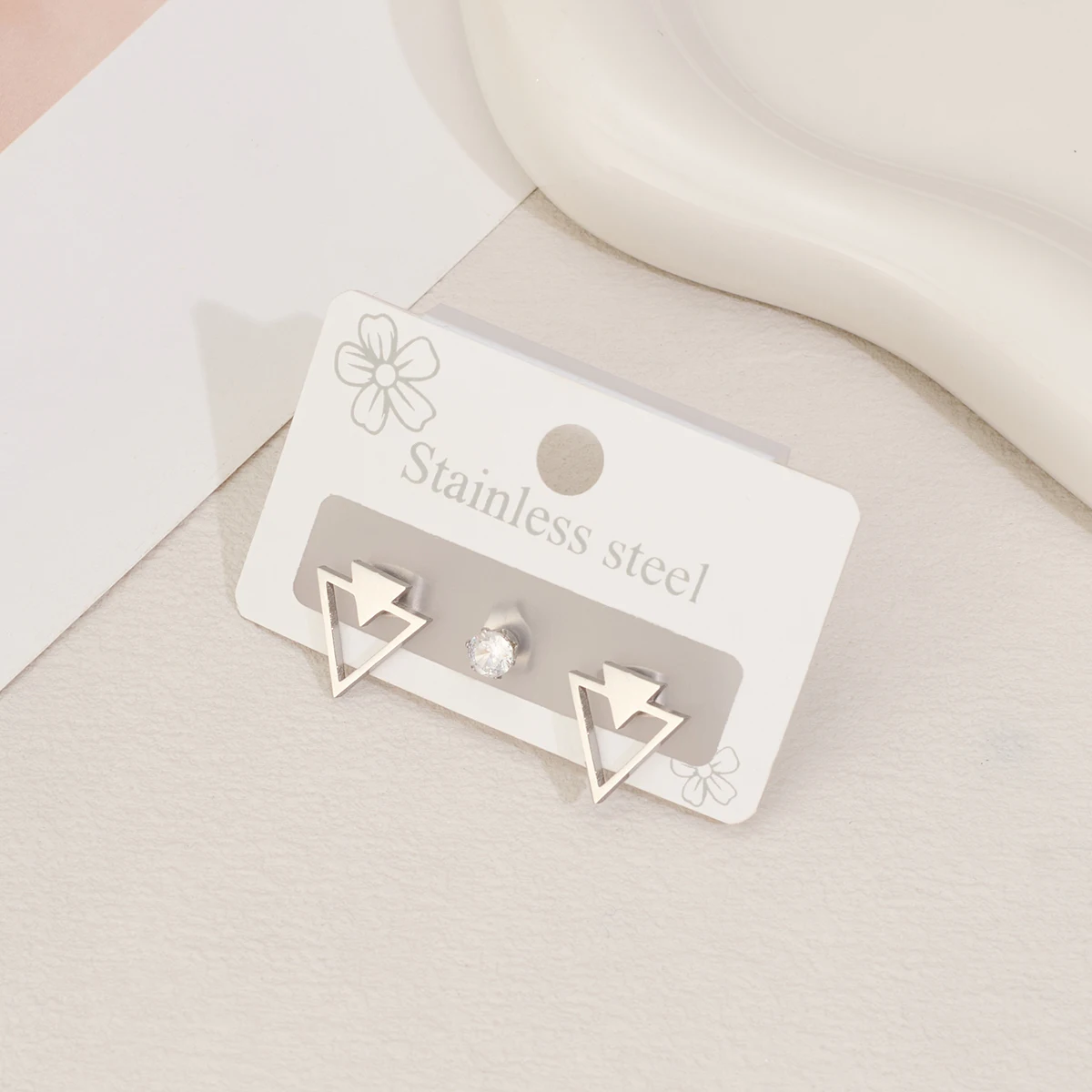 Simple Geometric Stud Earrings No Fade Anti Allergy Women Stainless Steel Metal Earrings Personalized Jewelry Gift For Girl