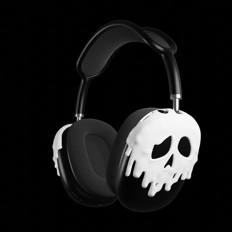 airpods-max-cover-case-custom-poison-face-silicone-headphone-decoration-case-skeleton-style-snow-white-theme-airpods-max-case
