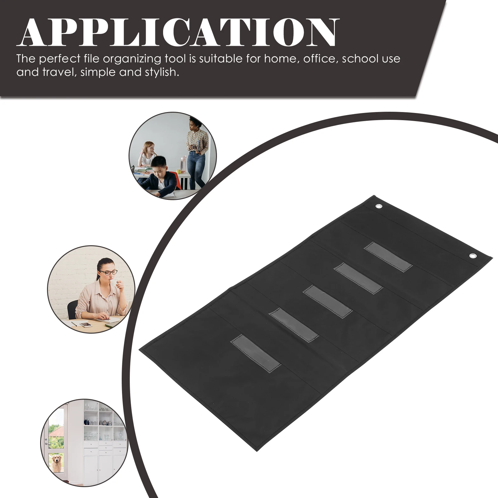 

Multi-Layer Folder Bag Transparent Window Storage Organizer Hanging Folder Portable Document Holder Premium Nylon File