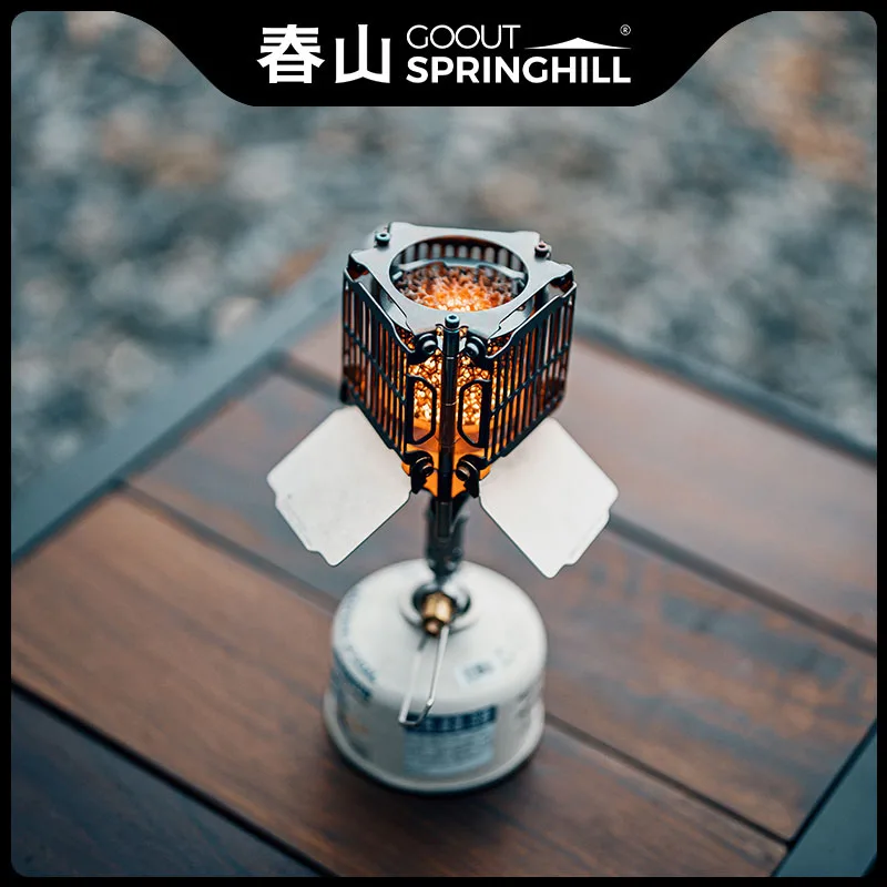 Goout Springhill Mini Gas Heating Stove Stainless Steel Heating Cover Wear-Resistant Outdoor Camping Portable Heating Stove