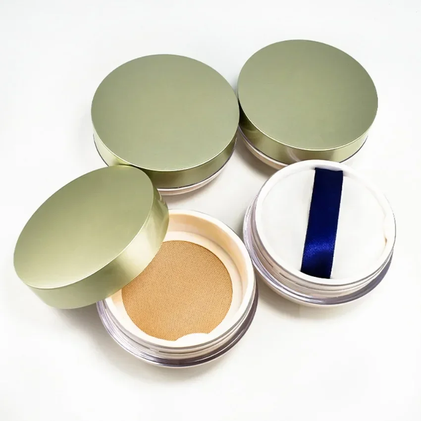 

30g 9-Color Setting Powder Private Label Oil Control Waterproof Brightening Makeup Custom Logo Wholesale Cruelty Free Gold Lid
