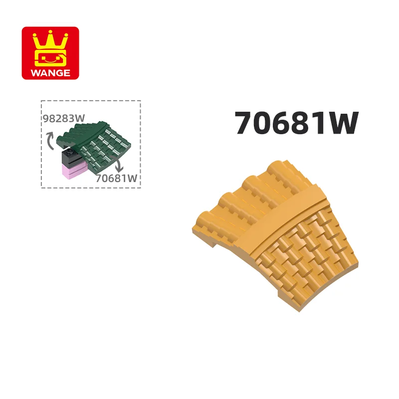 

Wange 100g 29Pcs/lot 70681W 36x41 Small Arc Double-sided Roof Building Blocks Accessories Compatible with Bricks Kids Toys