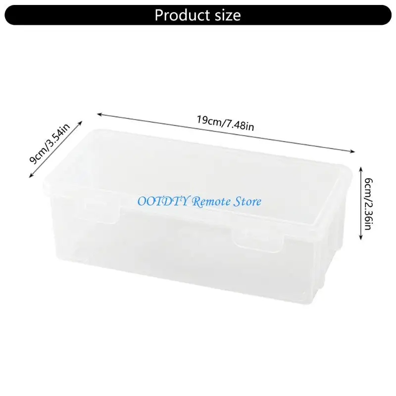  High Capacity Pencil Case Water Resistant Clear Pen Storage Box Hard Pen Case