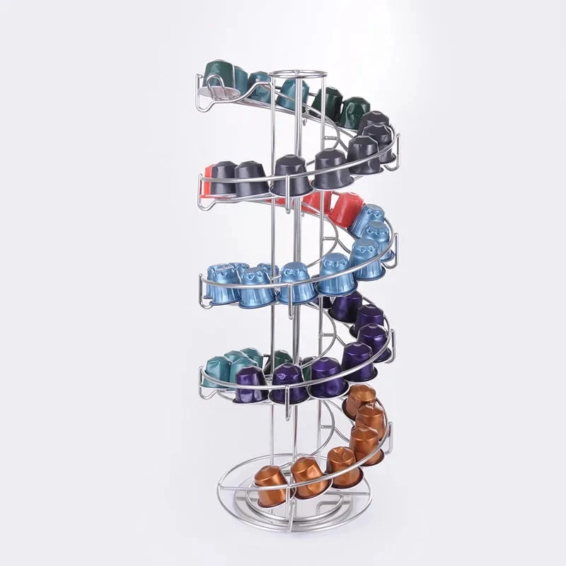 360 Rotation Practical Coffee Capsule Holder Tower Stand For Nespresso Dolce Gusto Capsules Vertuoline Storage Coffee Pod Holder