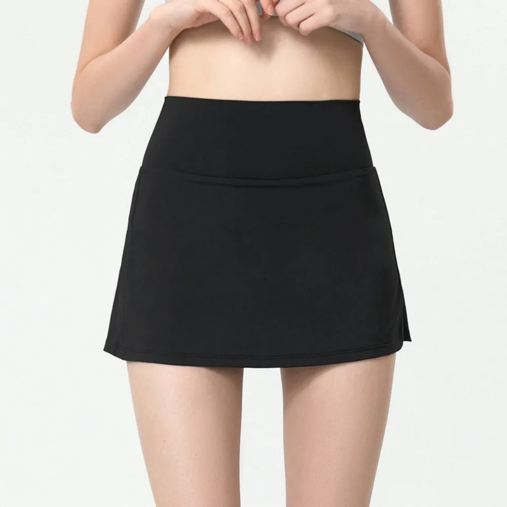 Anti Glare Pleated Tennis Skirt with Lining Quick-Drying High Waisted Golf Skirts Breathable Sweet Yoga Sport Skirt Female