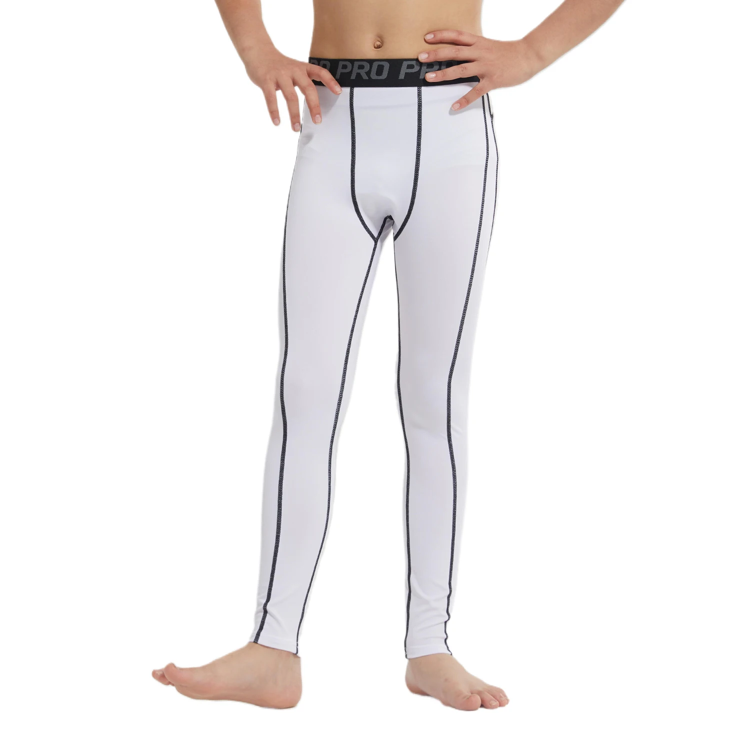 Boys Compression Pants Youth Boy’s Compression Leggings Tights Athletic Base Layer Under Pants for Football Basketball Sports