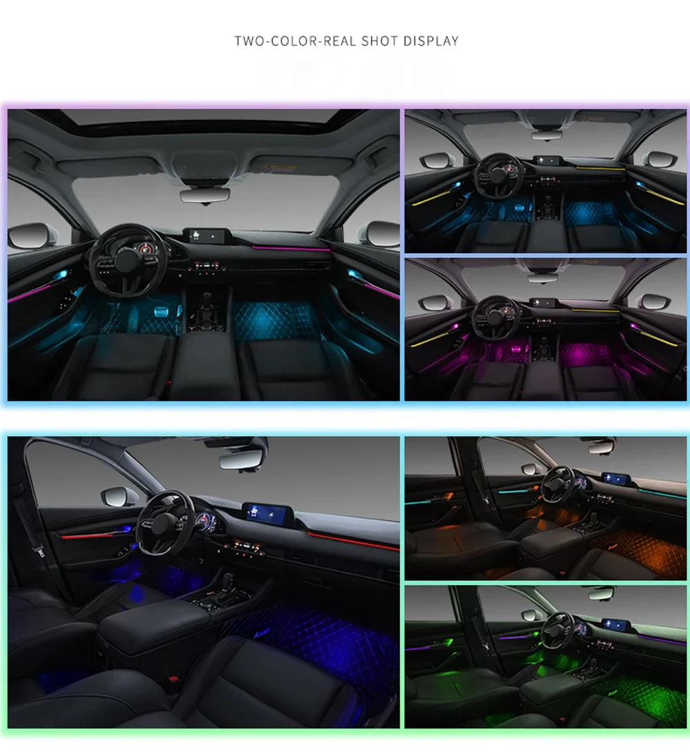 For Mazda 3 Axela 2019 2020 2021 64 Colors led Ambient light lamp  For Axela Atmosphere Advanced Light Decoration lamp view 4