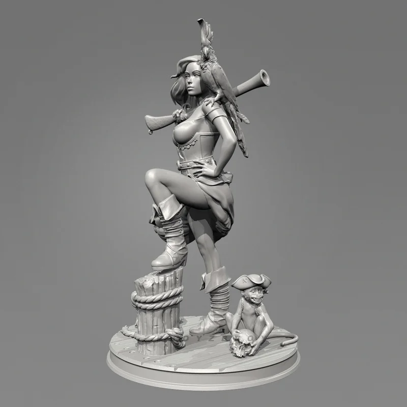 Figurine modèle en résine guerrier des caraïbes Gk, Micro Miniature, modèle blanc imprimé en 3d, jouet, Kit non assemblé et non peint, 38mm 50mm 75mm