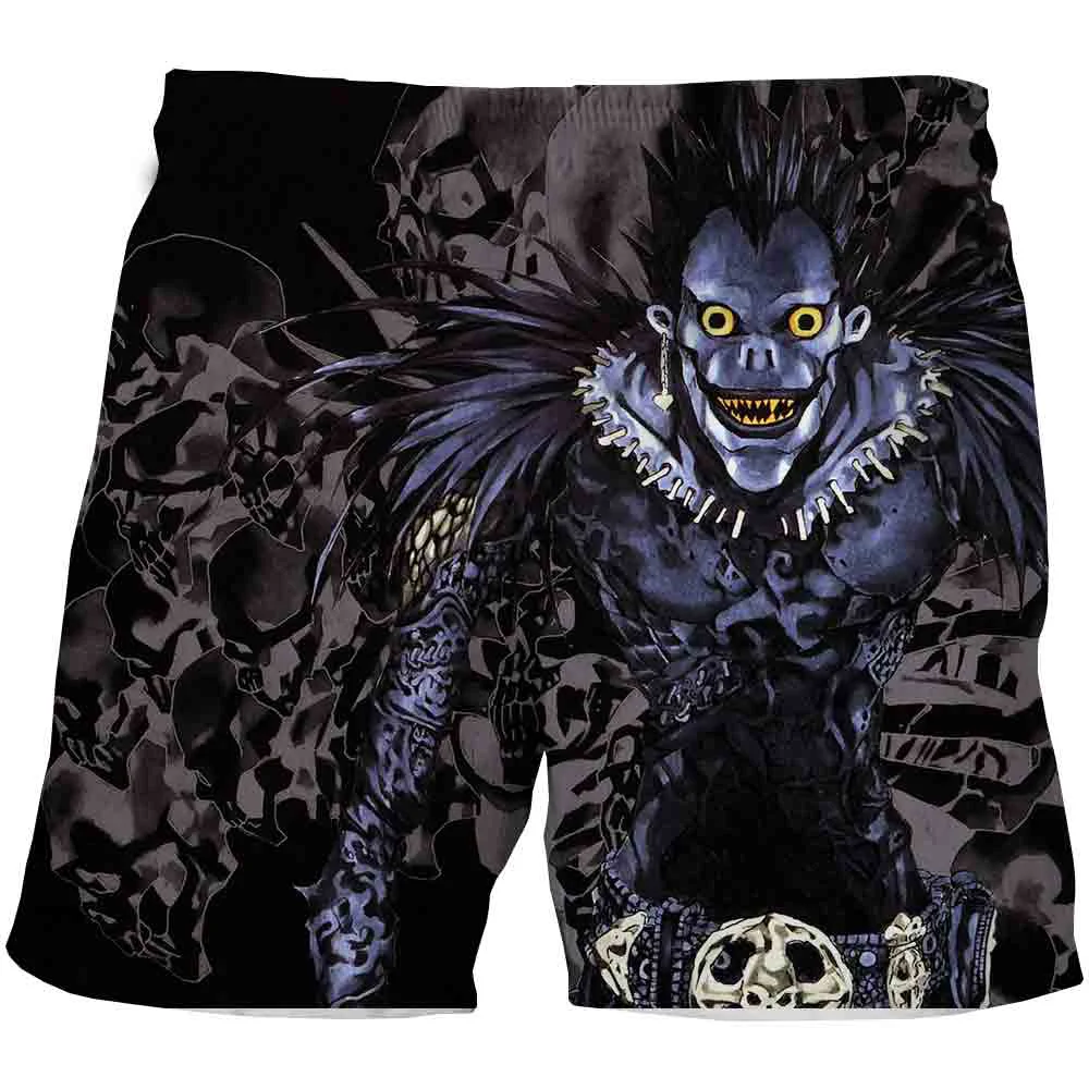 Anime Death Note Short Pants Yagami Light Cosplay Black Summer Sweatpants Sportswear Breeches Shorts Men Women Beach Shorts