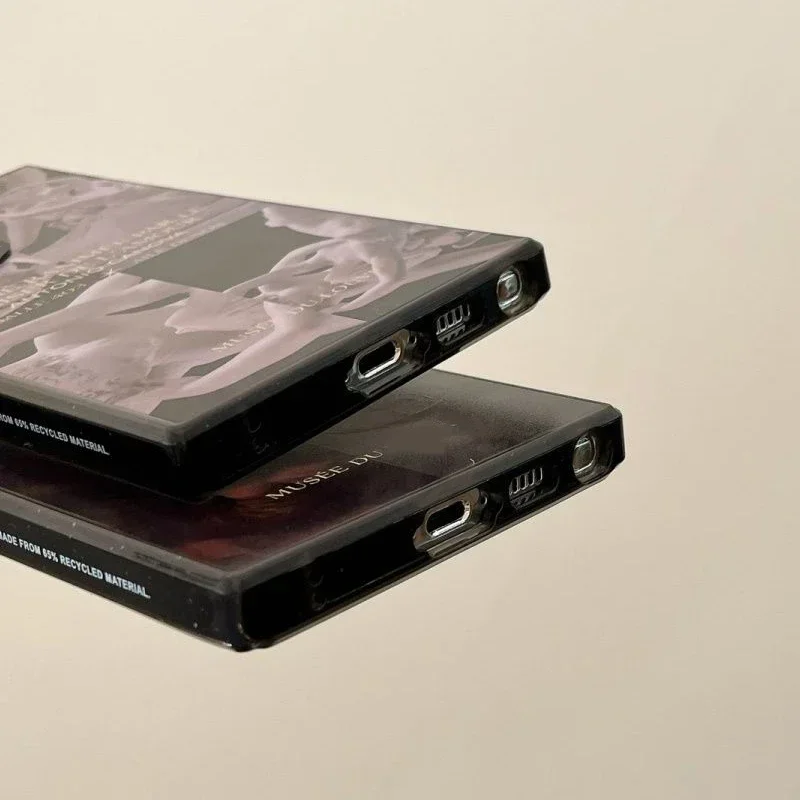 Museum Art MagSafe Acrylic Black Border Magnetic Phone Case for Samsung Galaxy S22U S23 Ultra S24 Ultra Cover Protective Shell