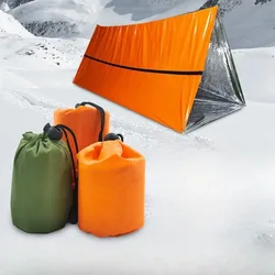 Campeggio viaggio all'aperto salvataggio sacco a pelo di emergenza isolamento termico portatile impermeabile tenda di pronto soccorso campeggio arancione