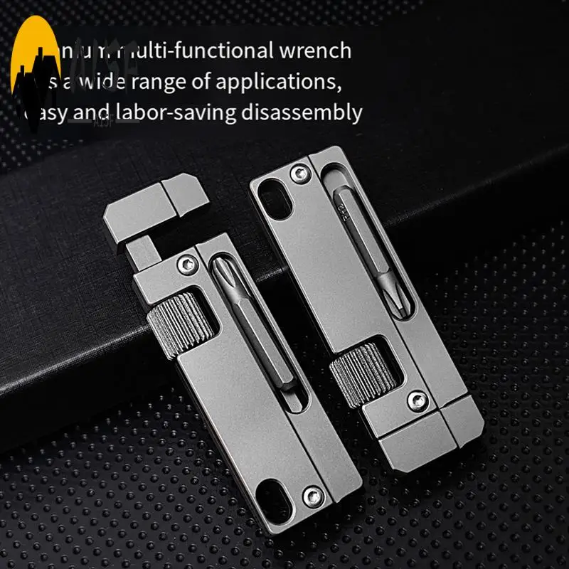 

A15F-Titanium Alloy Mini Adjustable Spanner Wrench, Multitool Portable Repair Tool For Outdoor Use,Multifunctional Tool