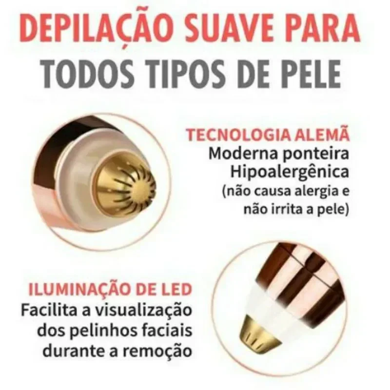 Mini removedor de pêlos corporais portátil com lâminas de precisão |   Modelador de sobrancelhas seguro e aparador de pêlos faciais para aliciamento suave