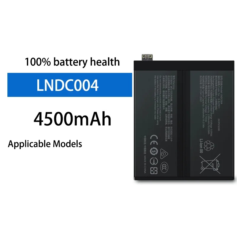 

4500mAh Rechargeable Lithium Ion Battery For OPPO Reno7Pro Model BLP905 High Capacity Phone Battery
