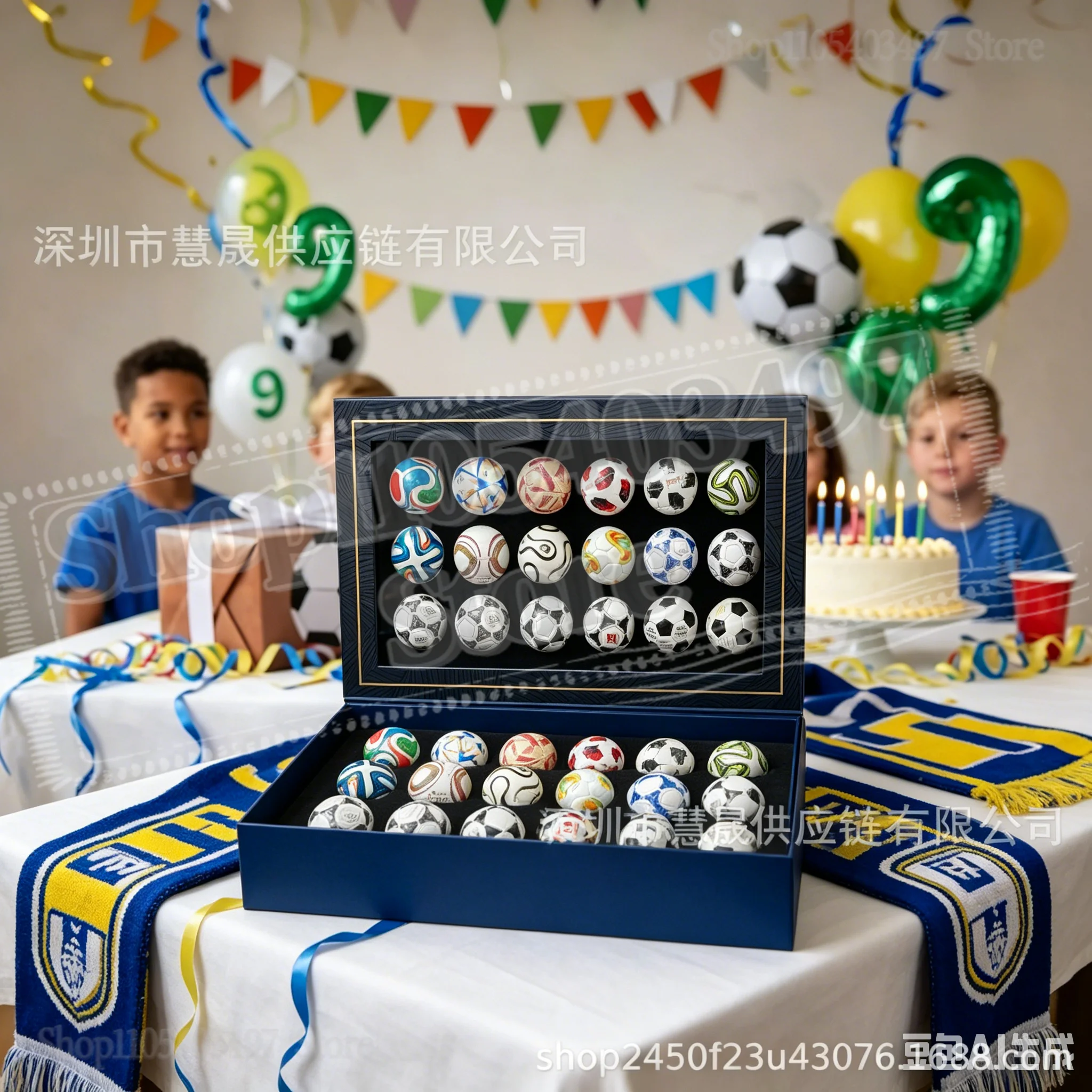 

Mini Soccer Ball Complete Collection 1970 to 2026 with Gift Box, Replica Football Collectible Ornament Gift for Soccer Fans