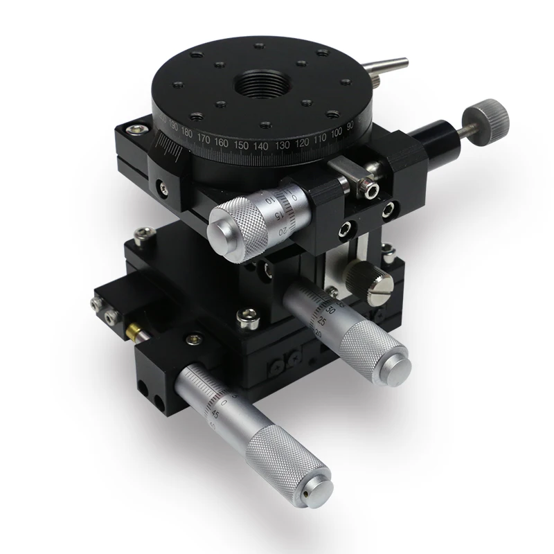 Manual shift fine adjustment to increase stroke XZRG60-L Optical platform adjustment Translation lift Rotary slide
