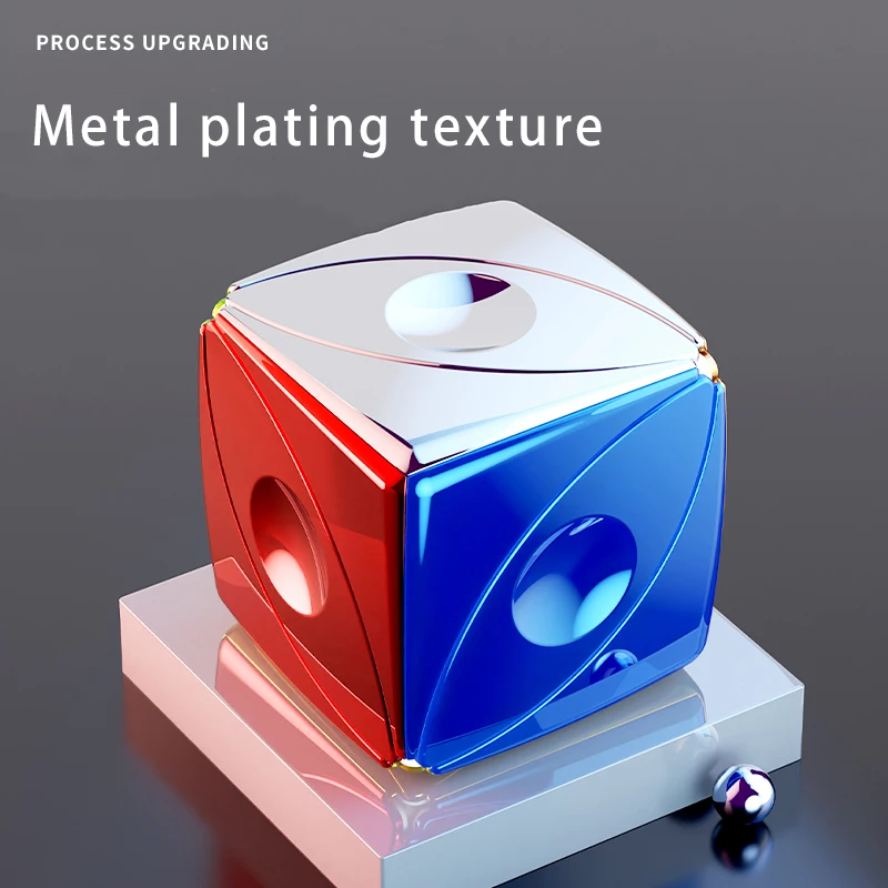 SENGSO Maple Leaf-รูป Magic Cube Phantom สีสติกเกอร์ Magic Cube ของเล่นเพื่อการศึกษาเด็กการแข่งขันของขวัญวันเกิด