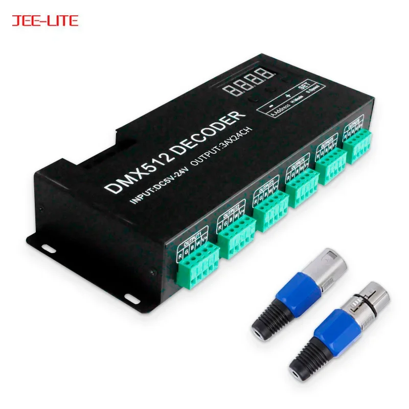 24-Kanal-DMX512-Decoder Bühnen beleuchtungs projekt 24-Kanal-Controller RGBW-Decoder