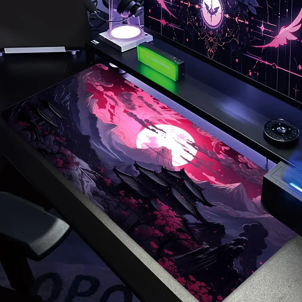 

Eastern architecture and landscape design large Mouse Pad Desk Mat gaming pad pc accessories keyboard mousemat office rug