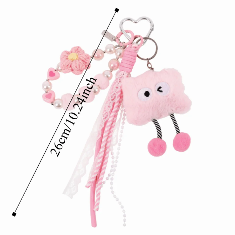 Sleutelhanger kralenketting ster sleutelhanger gevuld Kawaii ster hanger cartoon comfort beer hanger verjaardagscadeaus