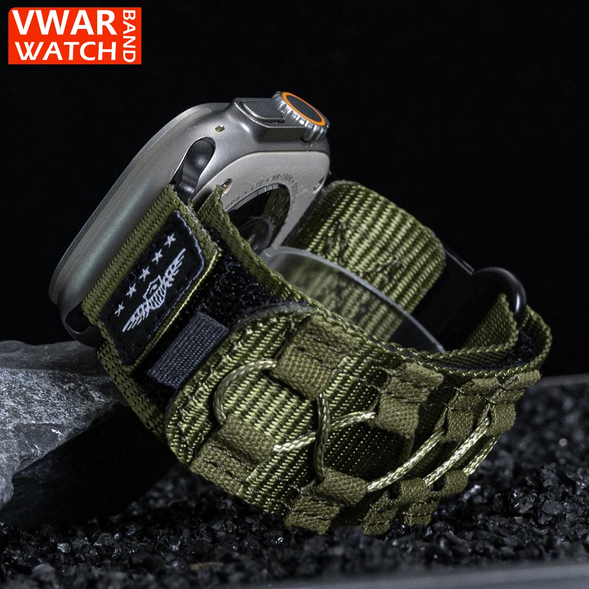 

Tactical Nylon Band for Apple Watch Ultra 3 2 49mm 44mm 45mm 46mm 40mm 41mm 42mm Straps for iwatch Series 7 8 9 10 11 se 4 5 6