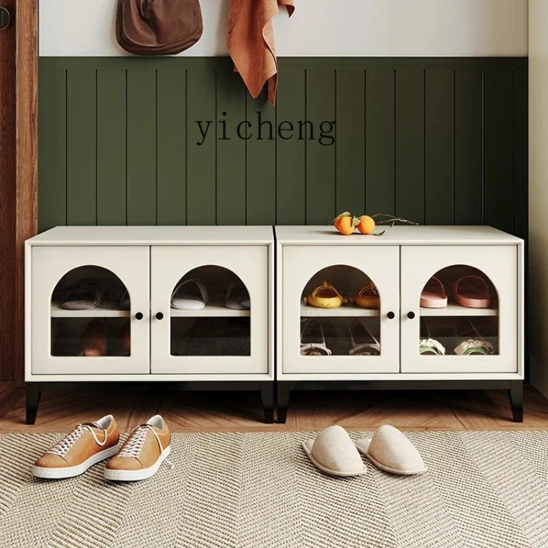 BB Simple Solid Wood Shoe Changing Stool Home Doorway Home Shoe Cabinet Stool Integrated