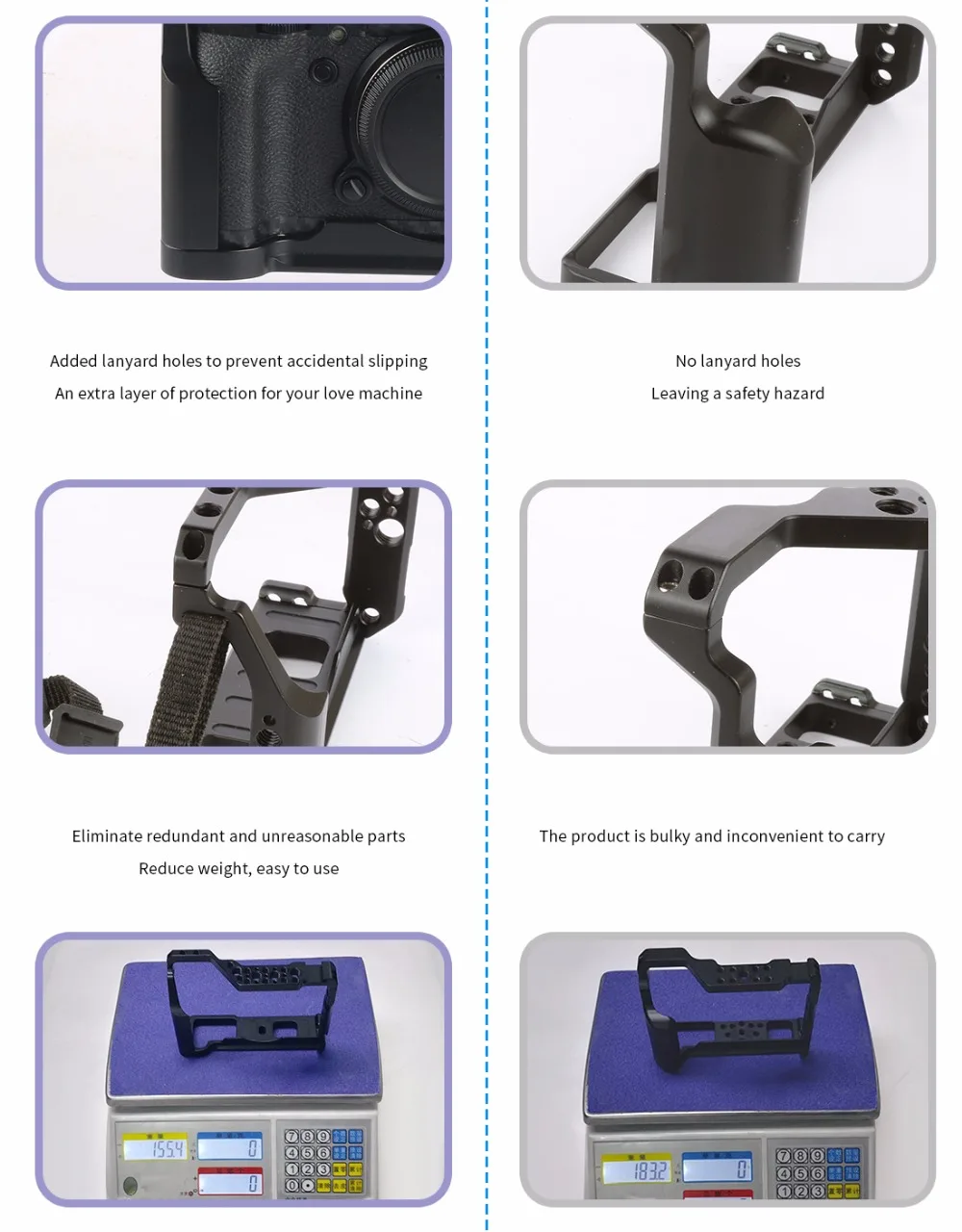 Aluminium SLR Kamera Käfig für Fujifilm X-T3 /XT3/XT2 /X-T2 DSLR Rig Schutzhülle Abdeckung mit Top griff Grip Kalten Schuh Montieren – Detail 10