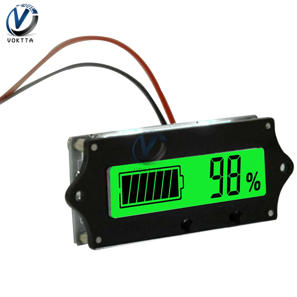 DC6-63V Digital Voltmeter Lithium Battery Capacity Indicator Voltage Tester Battery Capacity Tester Battery Power Level Monitor