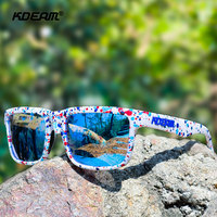 KDEAM Classic Square Sunglasses Men Women Category 3 Polarized Sun Glasses Unique Frame Surface Eyewear With Case Box KD332