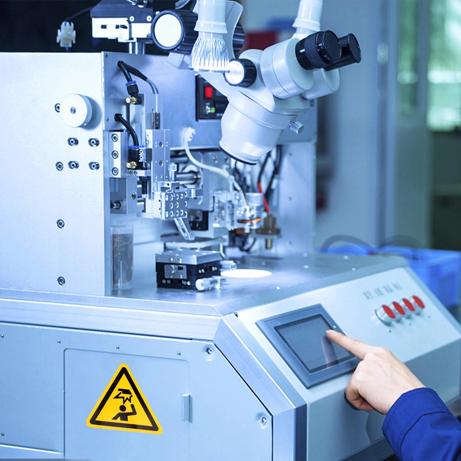 

2Pcs Watch Your Head Collision Warning Stickers Adhesive PVC Safety Signs Caution Decals for Factory Machine Workshop