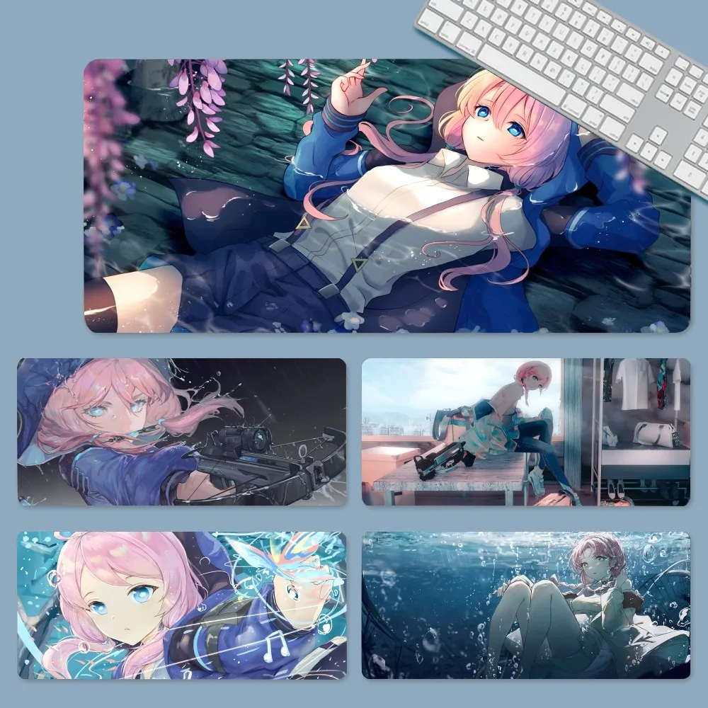 Anmie Arknights Blue Poison Mousepad Large Gaming Mouse Pad LockEdge Thickened Computer Keyboard Table Desk Mat