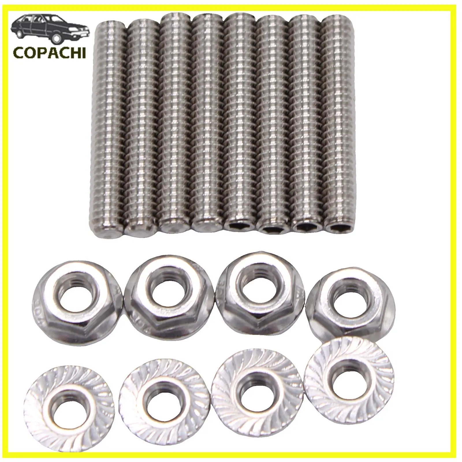 

8pcs 1/4" -20x 1 1/2" SBC Valve Cover Stud Kit Bolts Stainless Steel For Small Block Chevy 283 327 350 400 Car Accessories Parts