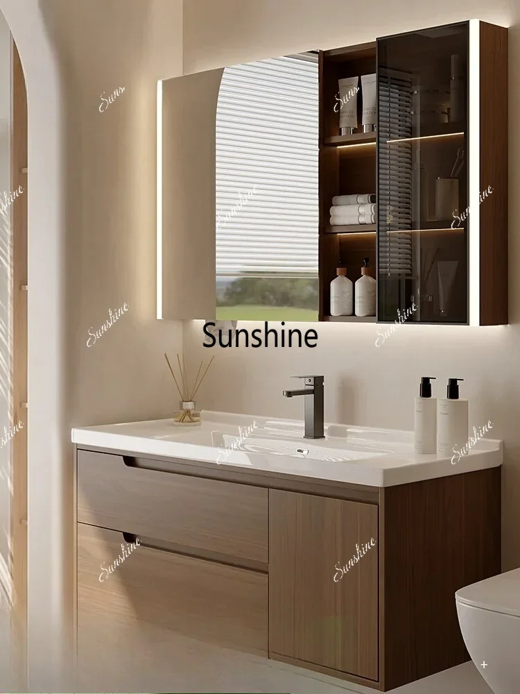 Ceramic integrated basin bathroom cabinet Chinese toilet washstandT*