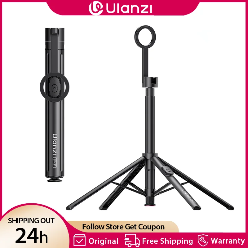 ulanzi-sk-21-18m-磁気自動開閉式三脚スタンド-スマホ三脚-iphone-17-16-pro-max-androidスマホ対応-10m-bluetoothコントロール-vlog用