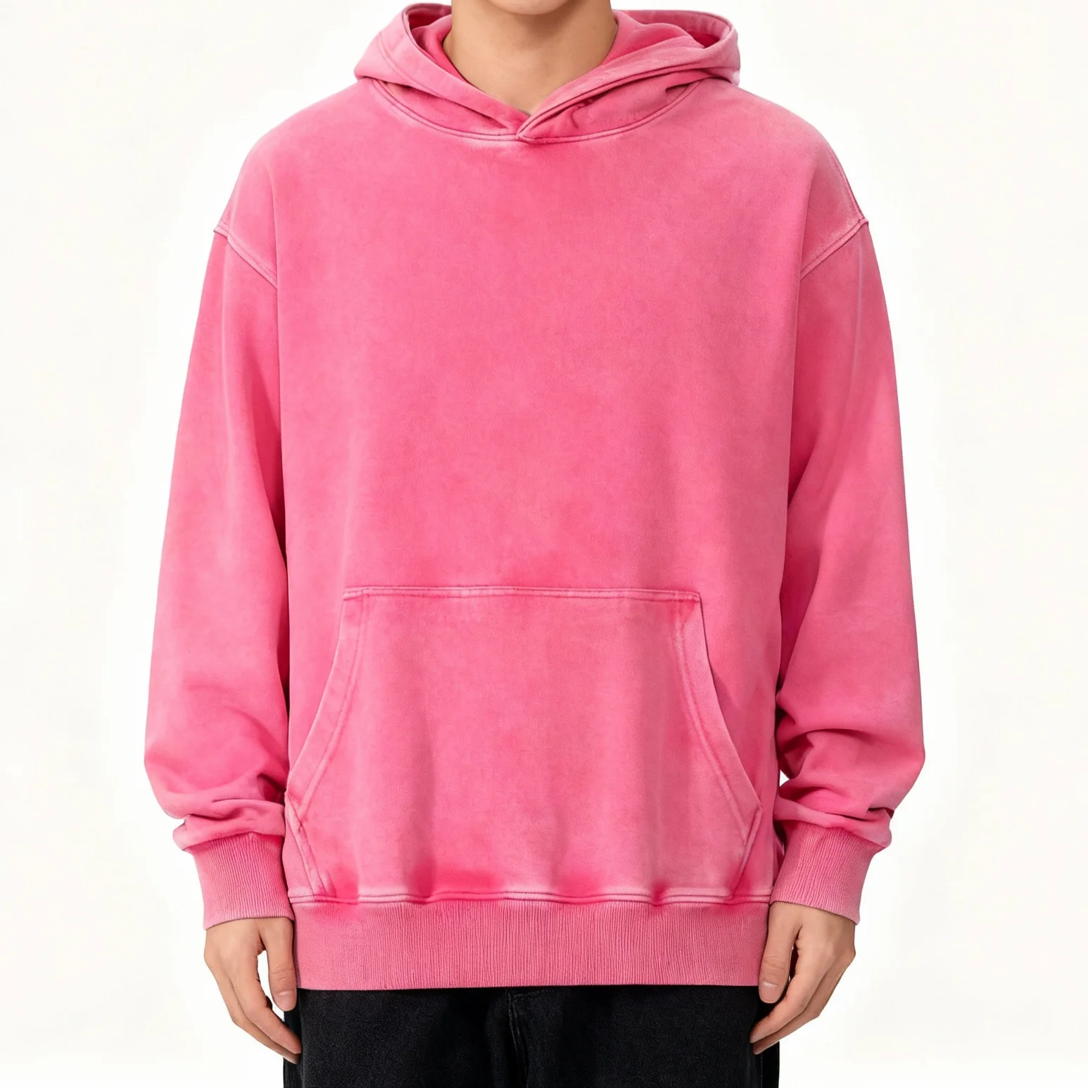 Maßgeschneidertes, gewaschenes Vintage-Sweatshirt mit Kapuze | Hip-Hop-Straßenstil | Party | schwere Baumwolle / Premium-Baumwolle | Streetwear / Unisex – Detail 7
