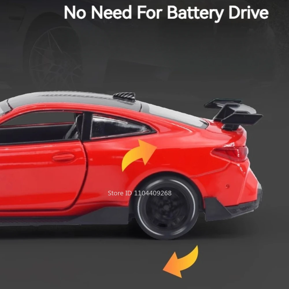 Maßstab 1:32 M4 X5 Sportwagenmodell Spielzeugtüren geöffnet Sound Licht Metalldruckguss Miniaturfahrzeugmodelle Kinder Lernspielzeug